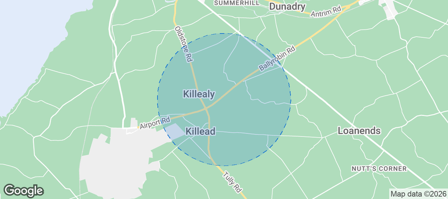 Antrim and Newtownabbey Airbnb map